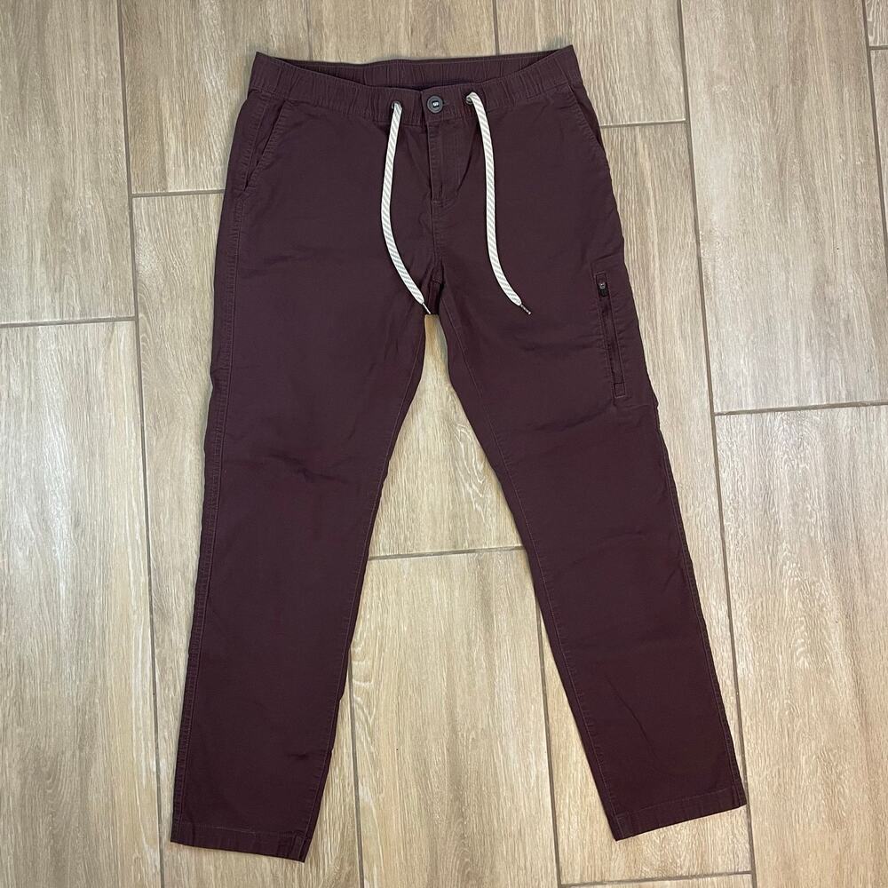 Vuori Ripstop Pants Womens Medium Brown Elastic Waist Drawstring Utility Jogger